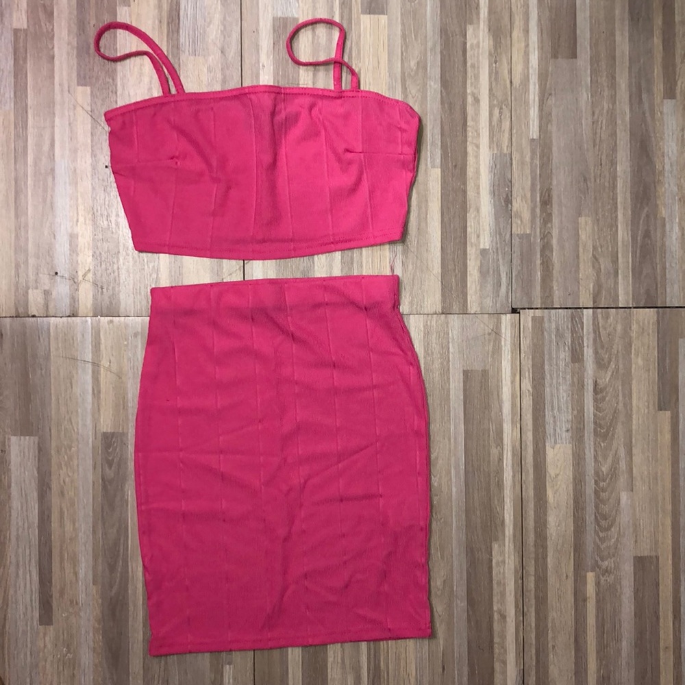 Pink two piece